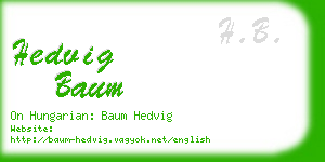 hedvig baum business card